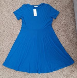 Womens blue fit & flare dress XXL